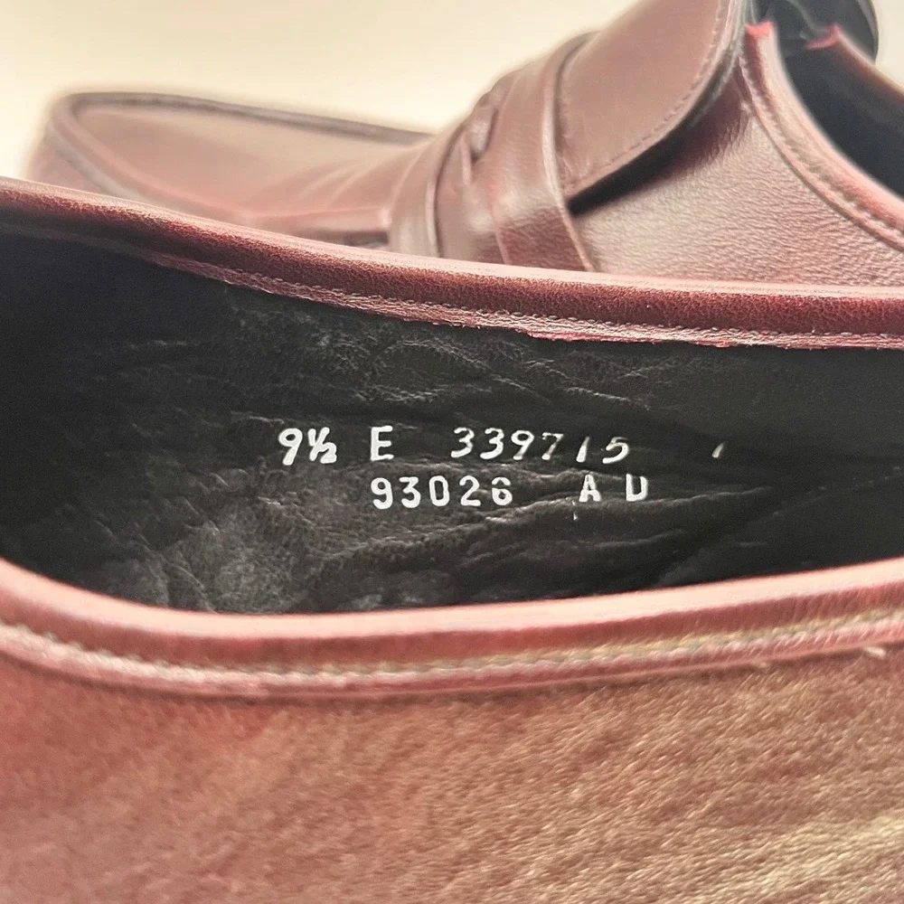 Florsheim Imperial Quality Burgundy Leather‎ Braided Loafers 9.5 E Comfortech